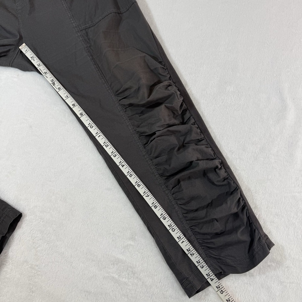 XCVI GEYSER CROP Womans Pants Sz XL Charcoal Pull On Ruched Leg Boho Minimalist - Picture 10 of 11